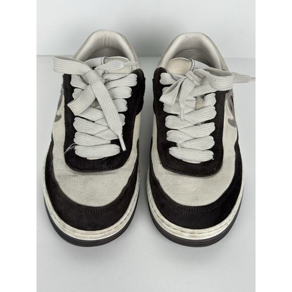 Chanel Fabric Women’s Logo Sneakers in Black and White, Size 37.5 - Picture 6 of 16